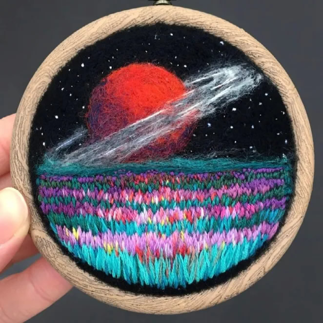 Needle Felted And Embroidered Art By Yuliya Krishchik