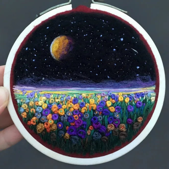 Needle Felted And Embroidered Art By Yuliya Krishchik