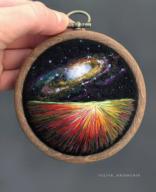 Needle Felted And Embroidered Art By Yuliya Krishchik