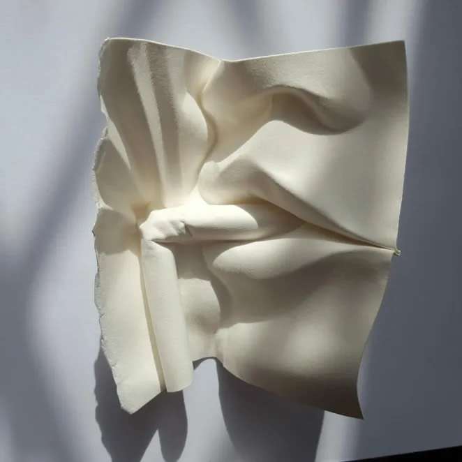 Facial Sculptures Made From Folded Paper By Polly Verity