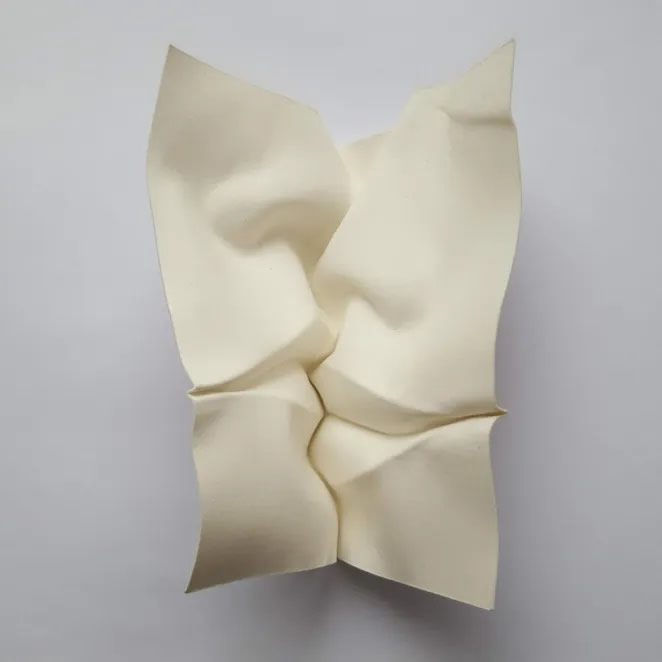 Facial Sculptures Made From Folded Paper By Polly Verity