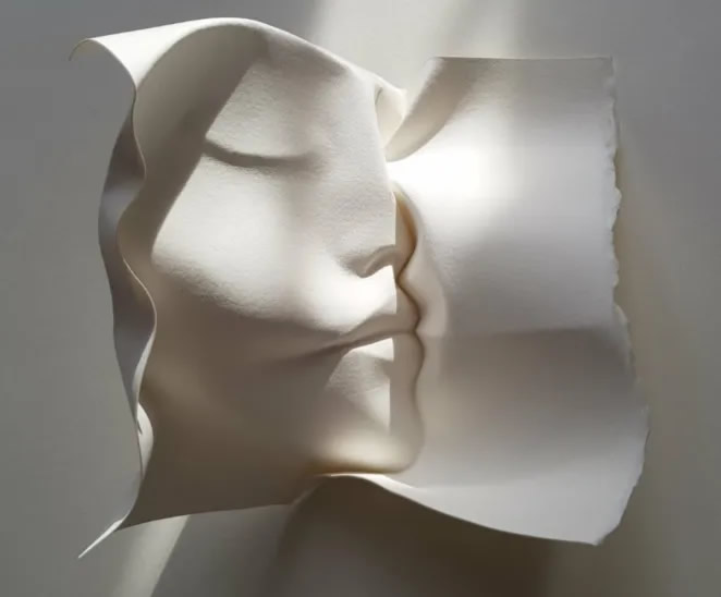 Facial Sculptures Made From Folded Paper By Polly Verity