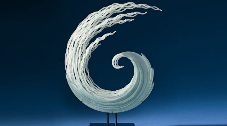 Artist William LeQuier Creates Glass Sculptures Inspired By Waves And Sea