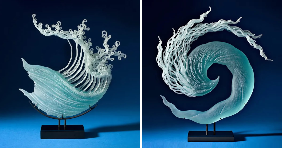 Artist William Lequier Creates Glass Sculptures Inspired By Waves And Sea