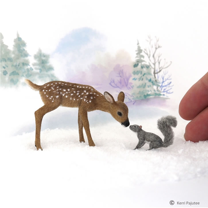 Miniature Animals Sculptures By Kerri Pajutee