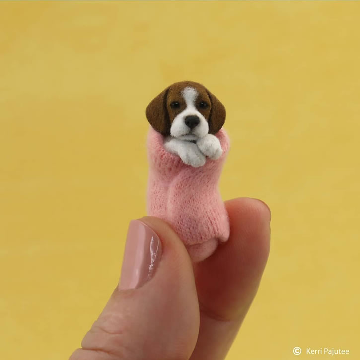 Miniature Animals Sculptures By Kerri Pajutee