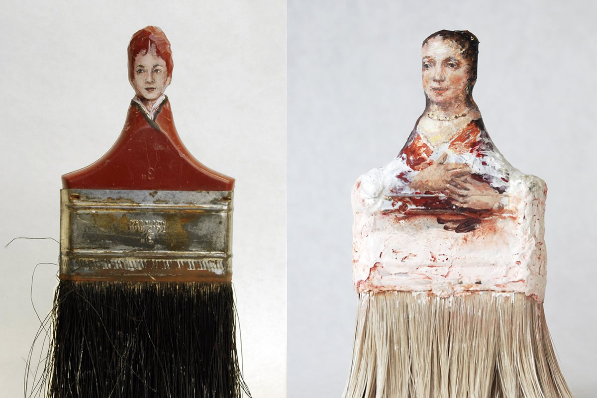 Artist Rebecca Szeto Transforms Old Paintbrushes Into Stunning Portraits