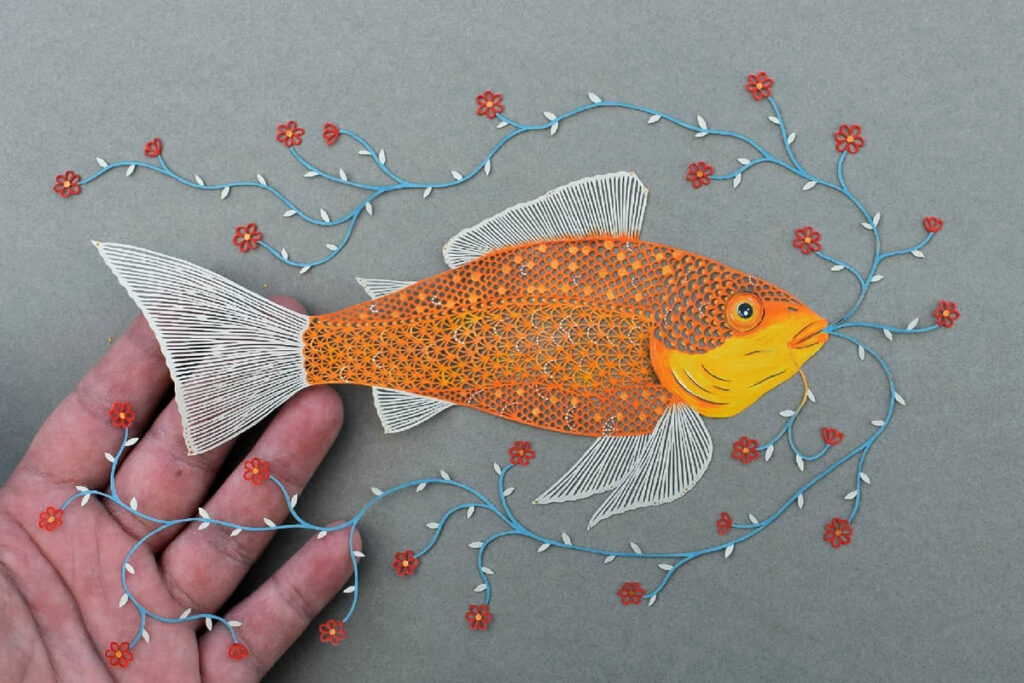Artist Pippa Dyrlaga Creates Detailed Paper Cutting Art Inspired By Nature