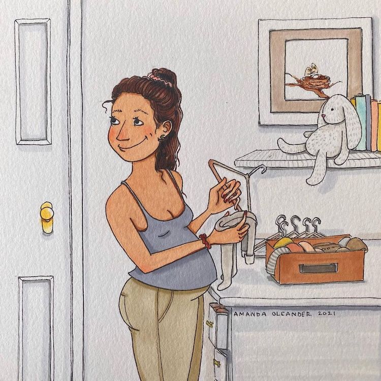 Pregnancy Journey Illustrations By Amanda Oleanderk