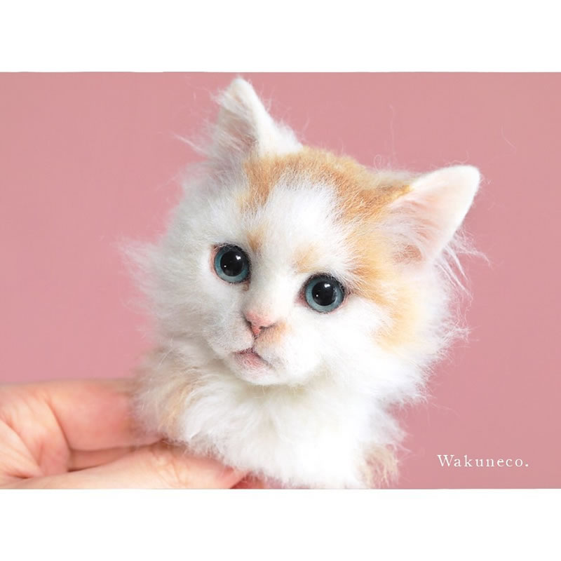 Realistic Cat Portraits Felted Wool By Sachi