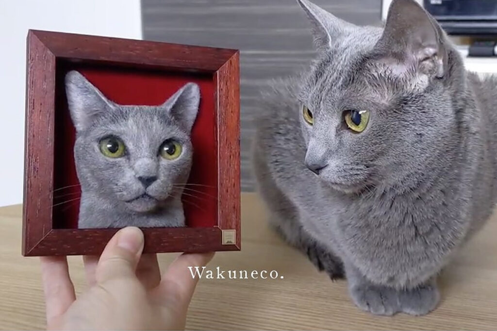 Japanese Artist Sachi Creates Realistic Cat Portraits Using Felted Wool