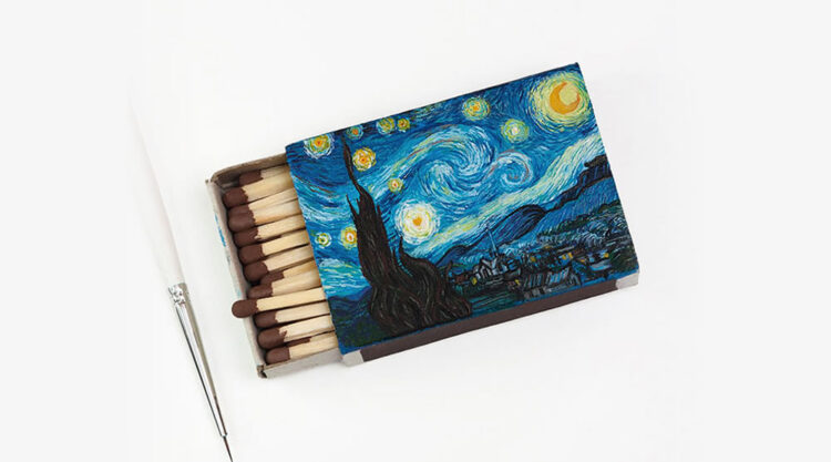 Artist Salavat Fidai Re-Created Van Gogh Paintings On Matchboxes