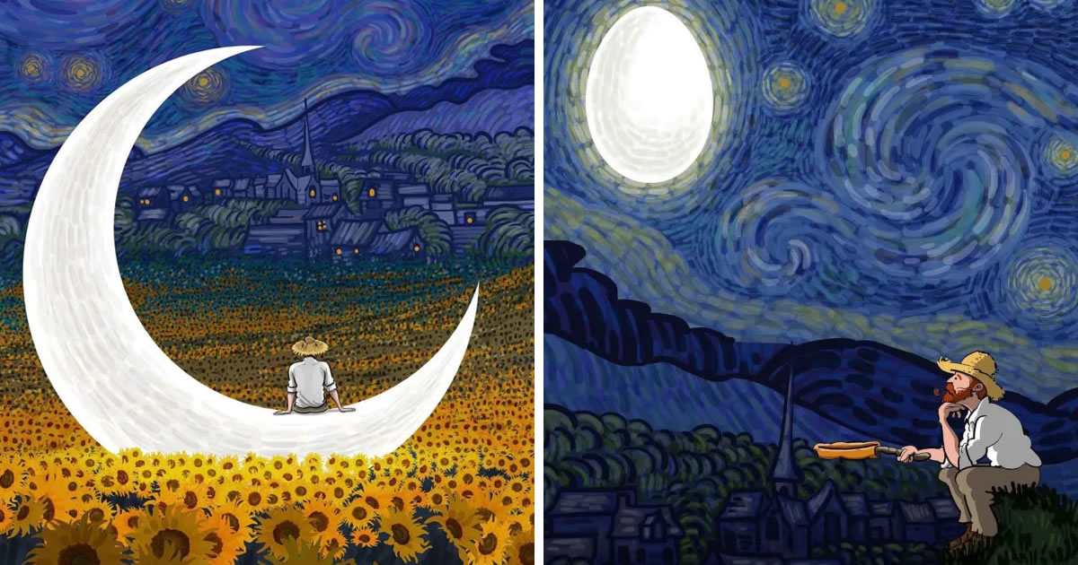 Artist Alireza Karimi Moghaddam Recreates Vincent Van Gogh's Art In His Own  Style