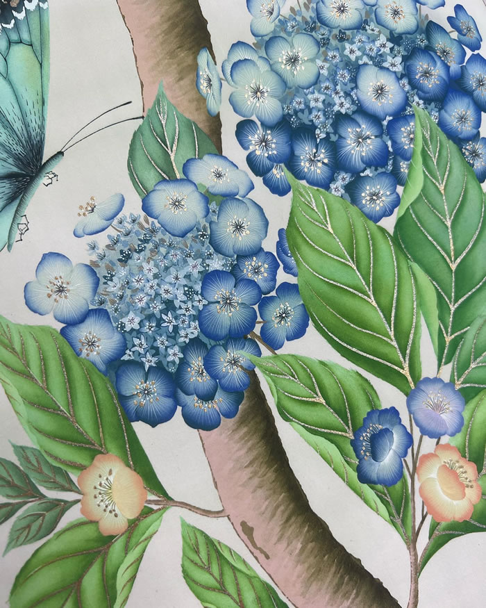 Watercolor Paintings On Silk By Diane Hill