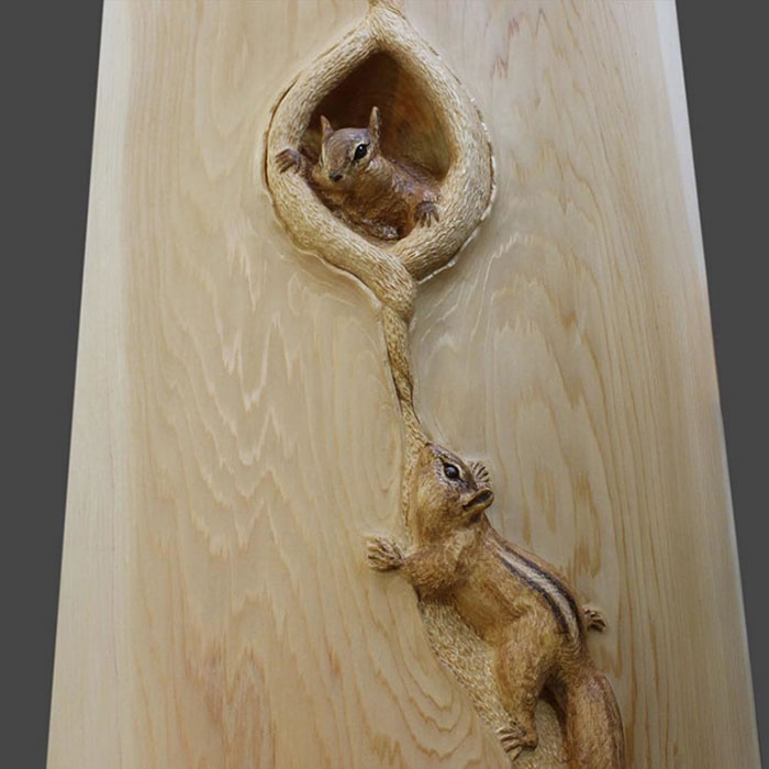 Wood Artist Mori Kono Carves Transforms Ordinary Logs Into Detailed Animal  Sculptures 