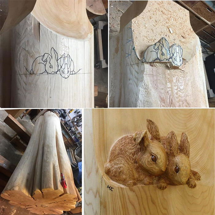 Wood Art Of Forest Animals By Mori Kono