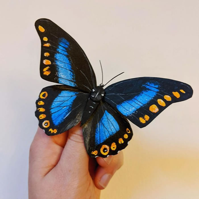 Artist Kerilynn Wilson Creates Beautiful Paper Sculptures Of Butterflies And Beetles