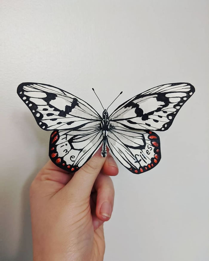 Paper Sculptures Of Butterflies By Kerilynn Wilson