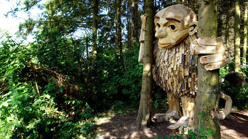 Giant Recycled Wood Sculptures By Thomas Dambo