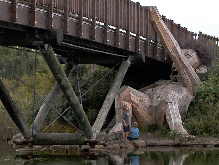 Giant Recycled Wood Sculptures By Thomas Dambo