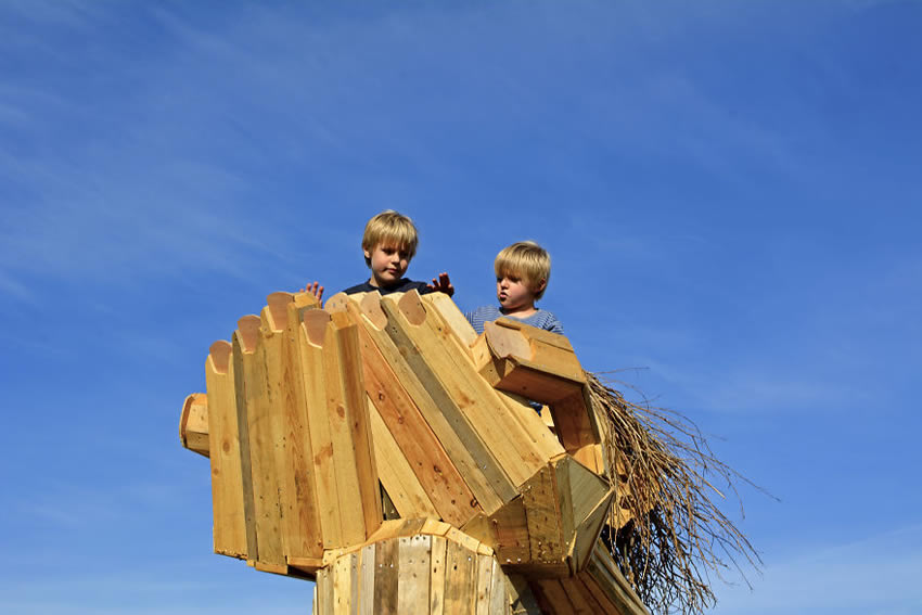 Giant Recycled Wood Sculptures By Thomas Dambo