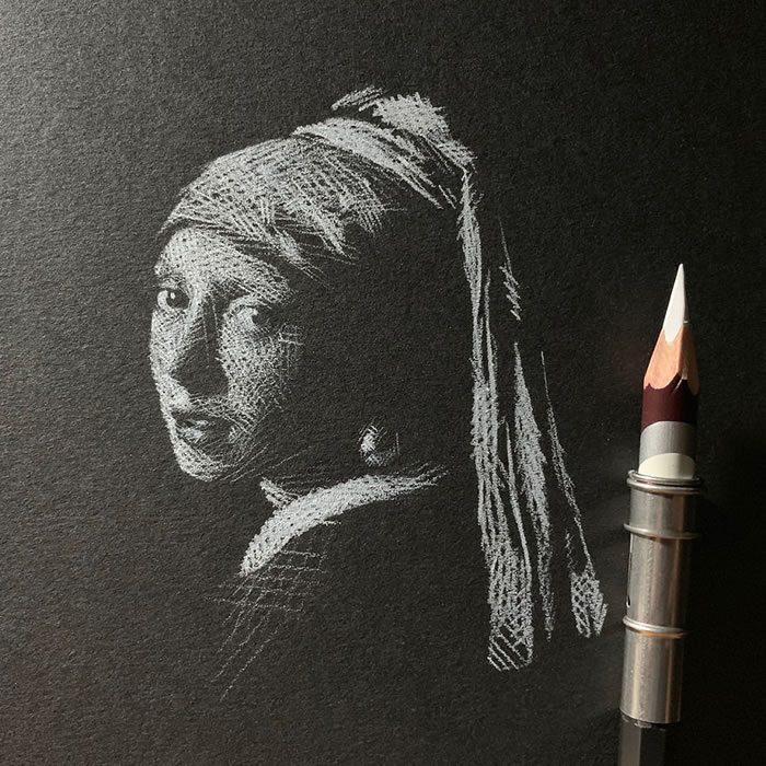 Artist Kay Lee Creates Incredible Drawings With White Pencil On Black Paper