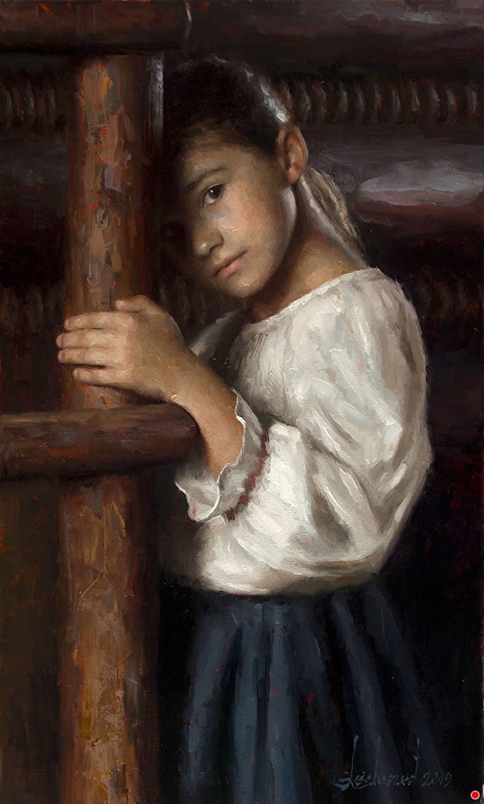 Portrait Peintures À L'huile De Damian Lechoszest