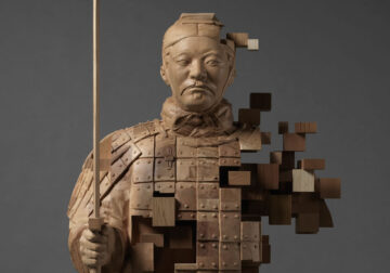 Pixelated Wood Sculptures By Han Hsu tung