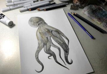 Step-By-Step Process On Drawing A Realistic Octopus