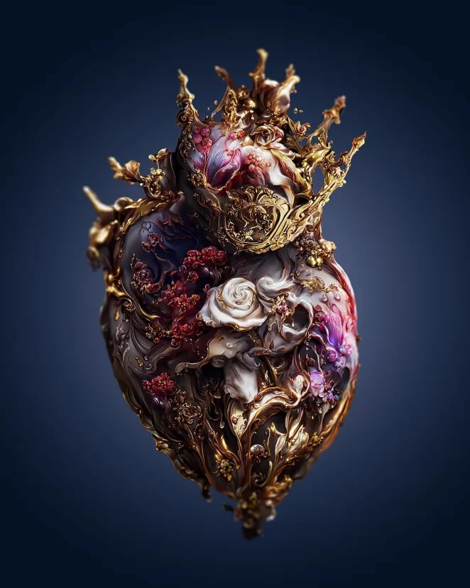 AI-generated hearts by Andrejs Pidjass