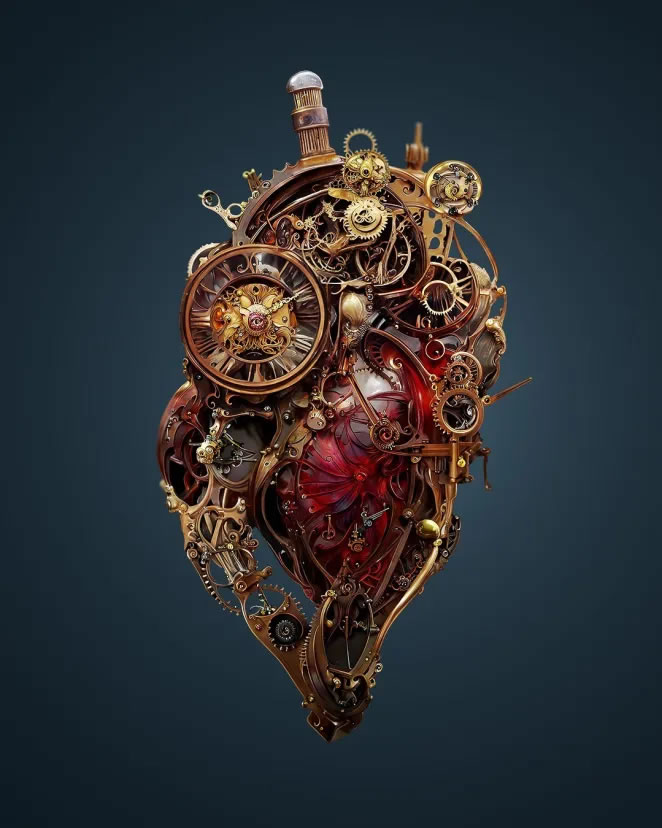 AI-generated hearts by Andrejs Pidjass