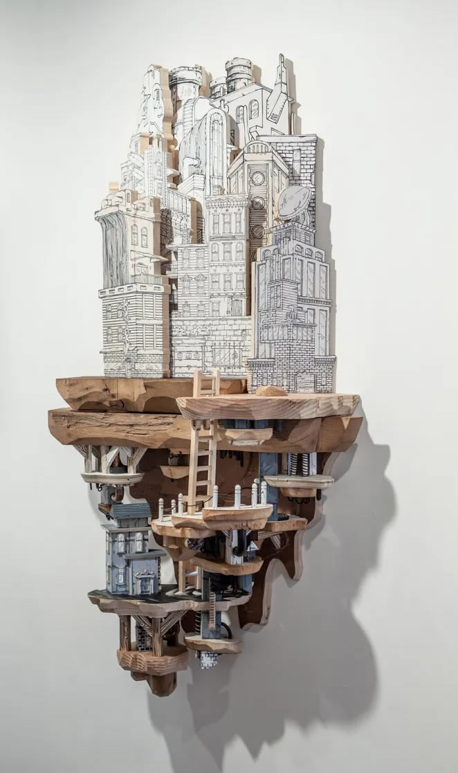 Cities Drawings And Sculptures By Luke O’Sullivan