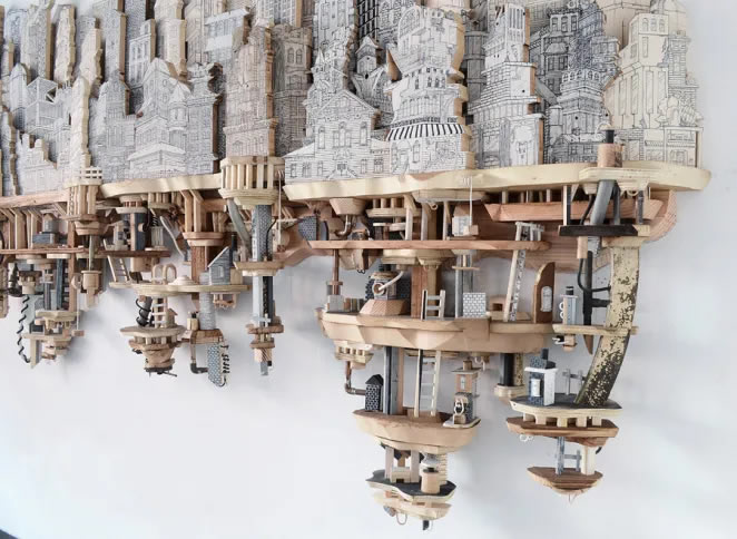 Cities Drawings And Sculptures By Luke O’Sullivan