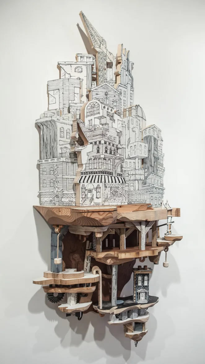 Cities Drawings And Sculptures By Luke O’Sullivan