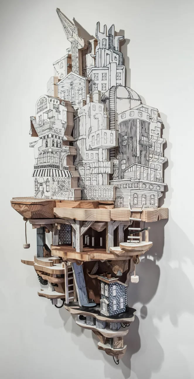 Cities Drawings And Sculptures By Luke O’Sullivan