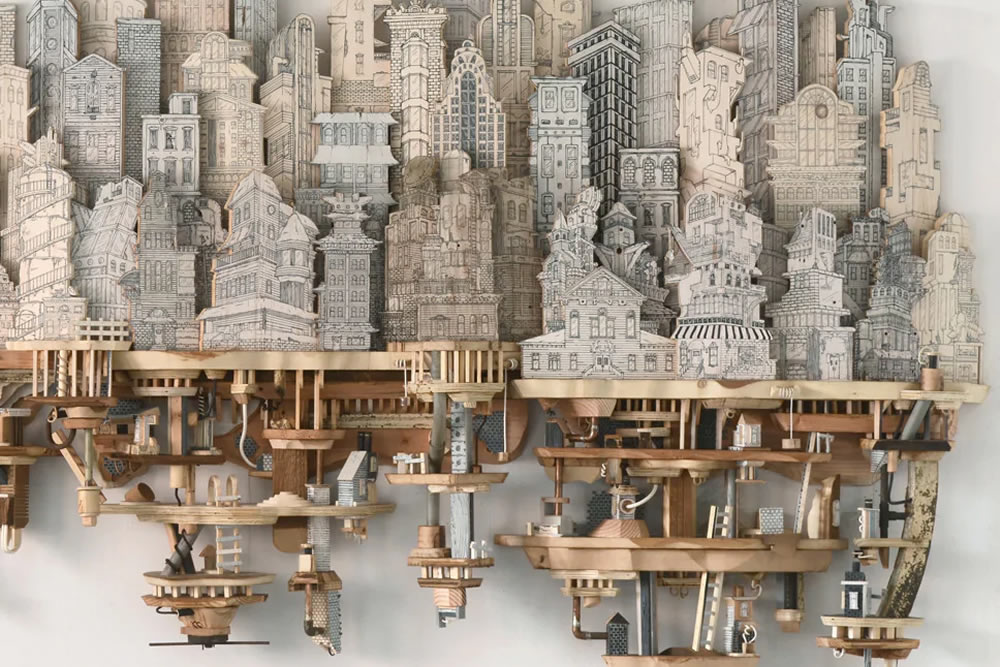 Cities Drawings And Sculptures By Luke O’Sullivan