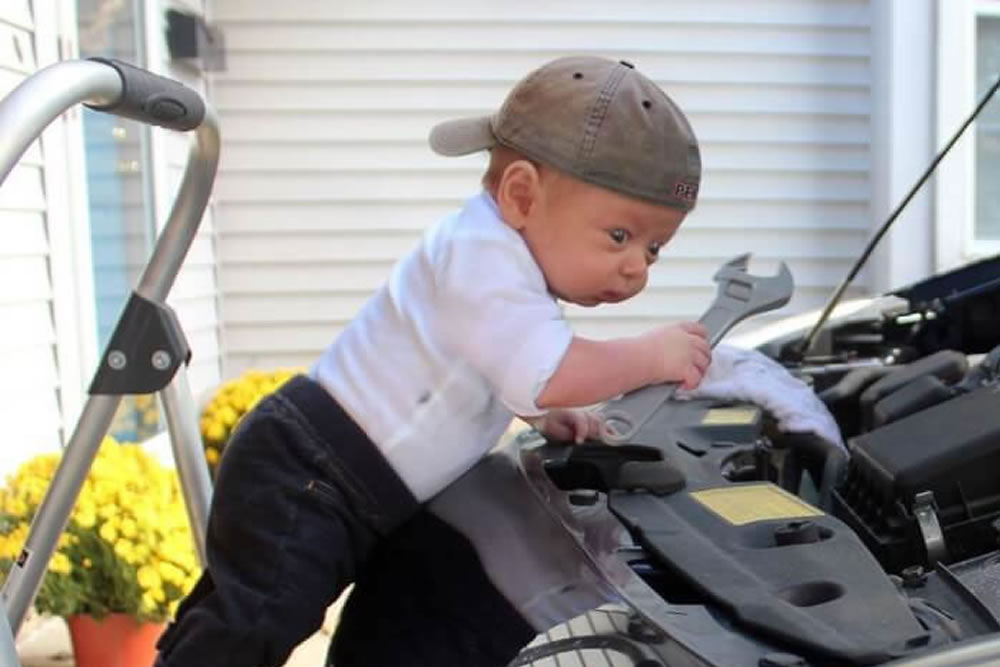 Dad Takes Photos Of His Premature Son Doing ‘Manly’ Things, The Results Are Hilarious