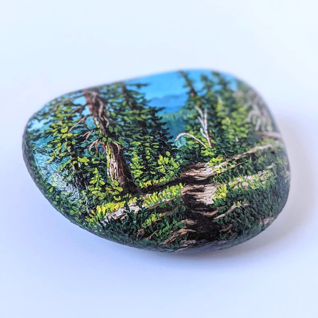 Pebble Canvases Paintings By Oregon Artist