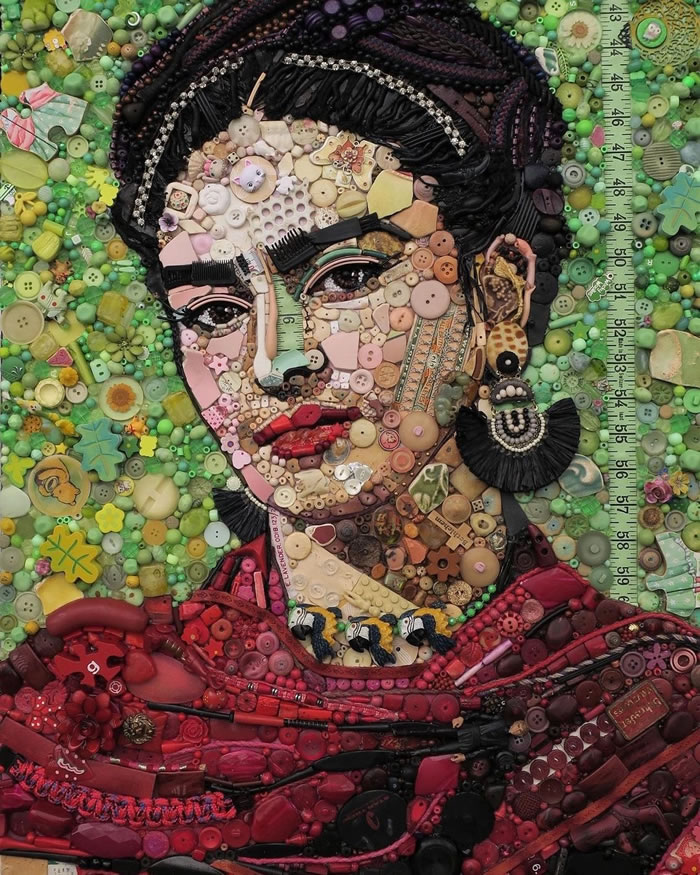 Assemblages Of Popular Portraits By Jane Perkins