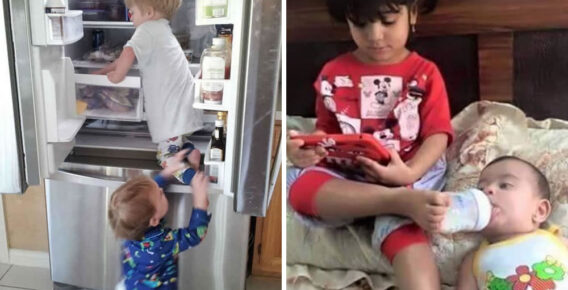 30 Funny Photos Of Kids Got Into Mischief While Exploring Their World
