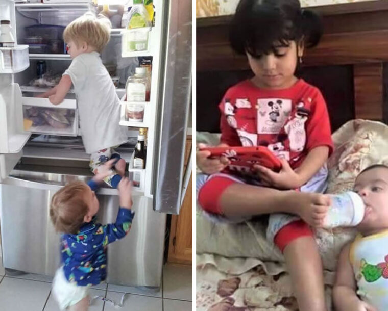 30 Funny Photos Of Kids Got Into Mischief While Exploring Their World