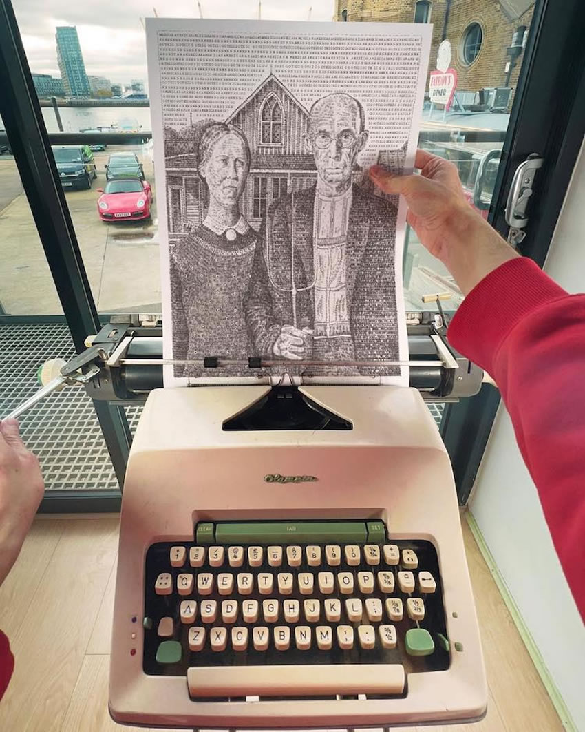Typewriter Artwork By James Cook