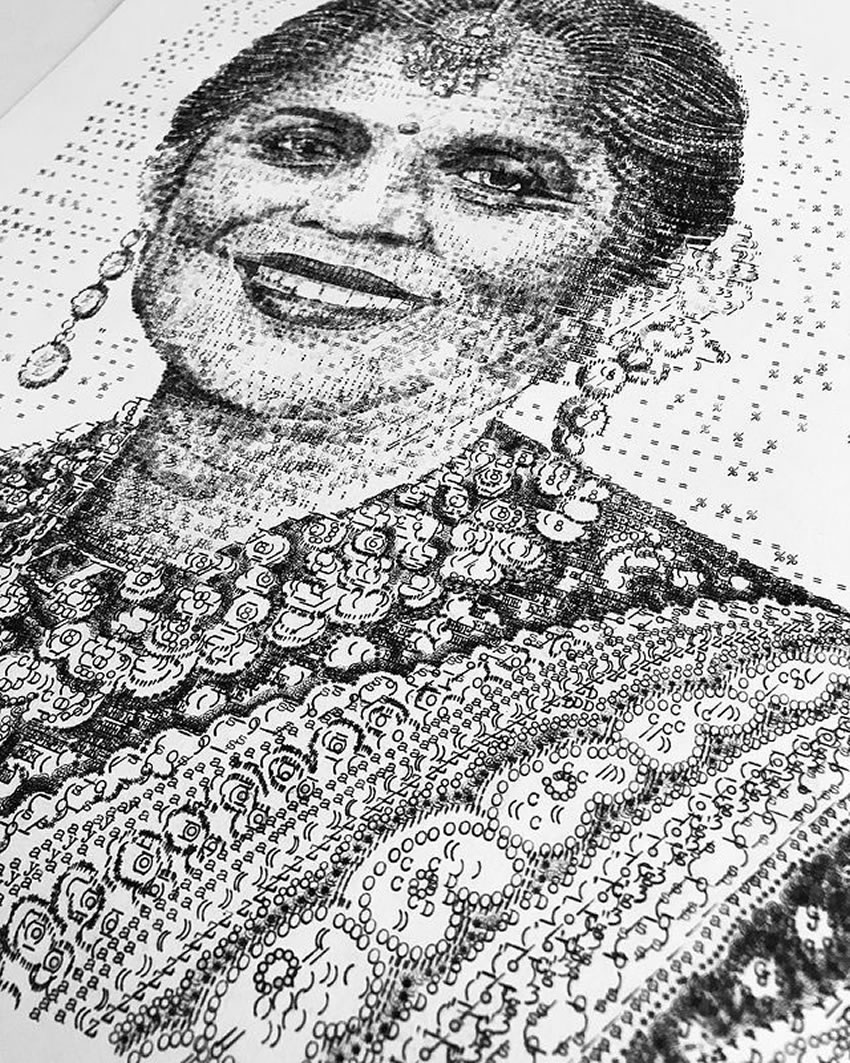 James Cook Artwork – James Cook is an artist that draws portraits using a  typewriter.