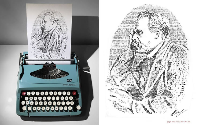 Typewriter Artwork By James Cook