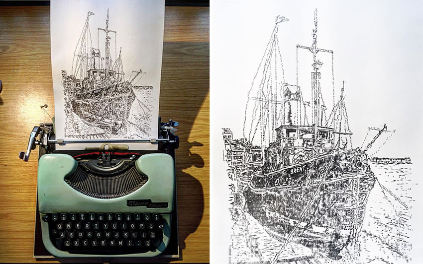 Typewriter Artwork By James Cook