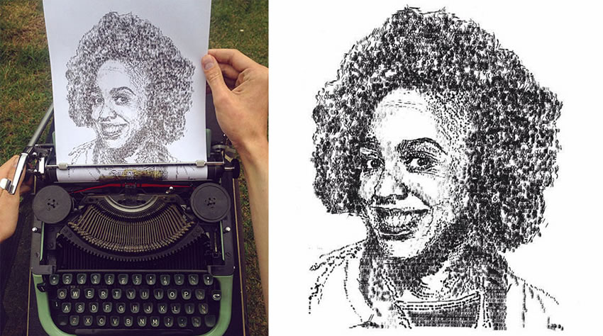 Talented Artist James Cook Creates Stunning Artwork With A Typewriter