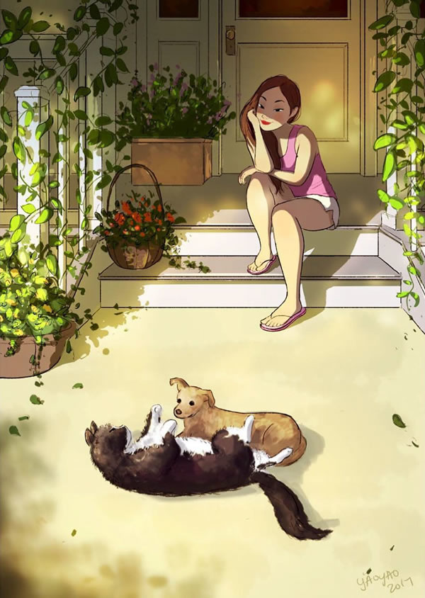 Adorable Dog Illustrations By Yaoyao Ma Van As