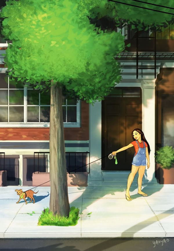 Adorables illustrations de chiens par Yaoyao Ma Van As