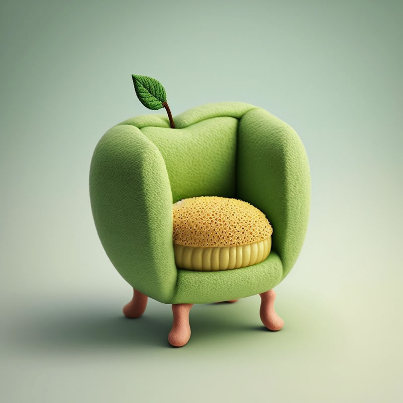 Artist Bonny Carrera Creates Imaginative AI-Generated Chairs Inspired By  Fruits And Veggies