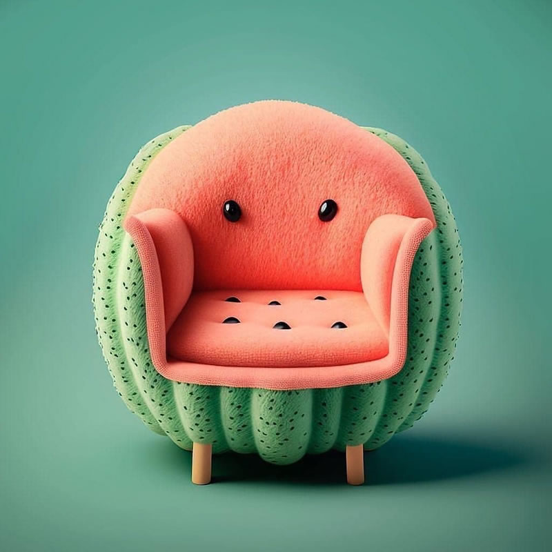 Artist Bonny Carrera Creates Imaginative AI-Generated Chairs Inspired By  Fruits And Veggies